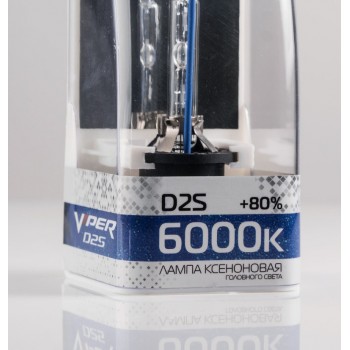 Ксеноновая лампа D2S 6000K (+80%) 35W VIPER (Корея)